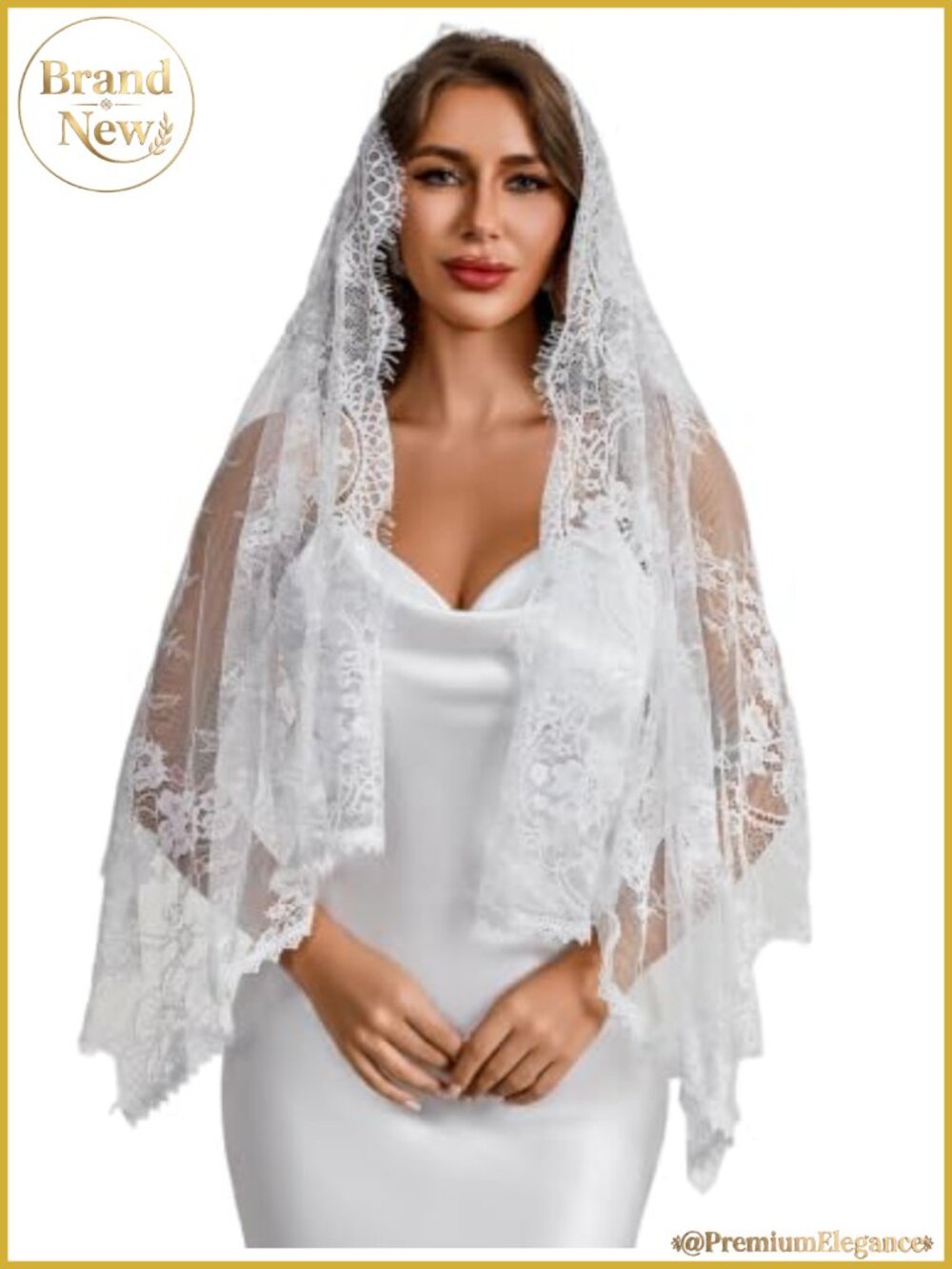 Lace Mantilla Veil Shawl Wrap for Latin Mass Church Head Cover